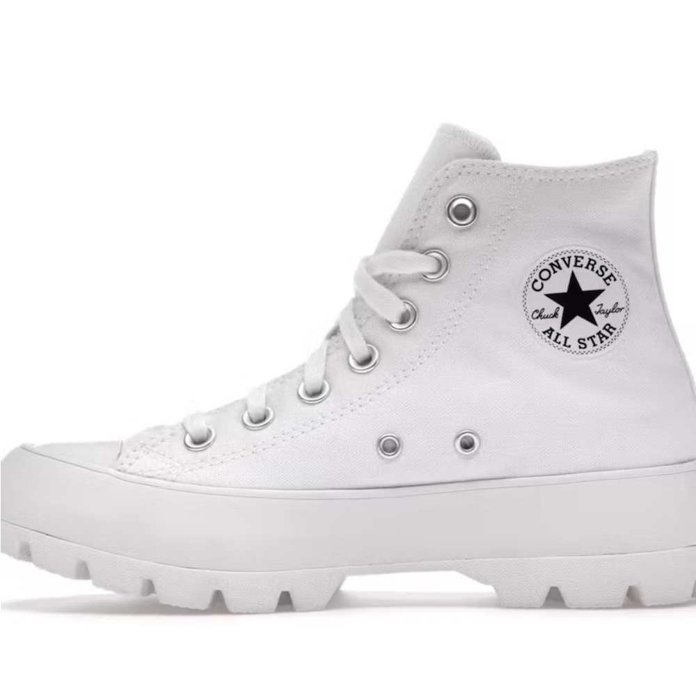 Converse All Star White Lugged High-Tops